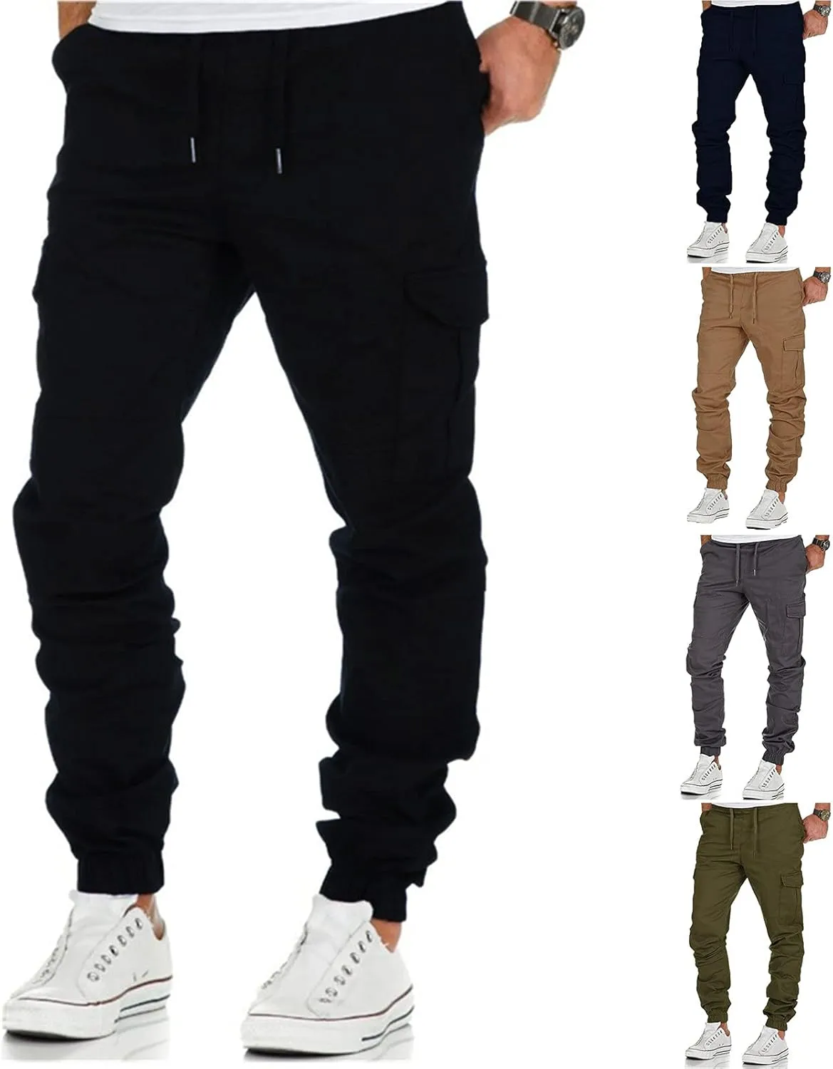 Big and Tall Cargo Pants for Men Sweatpants for Men Sweatpants for Men with Pockets Men Sweatpants Men's Basic Active