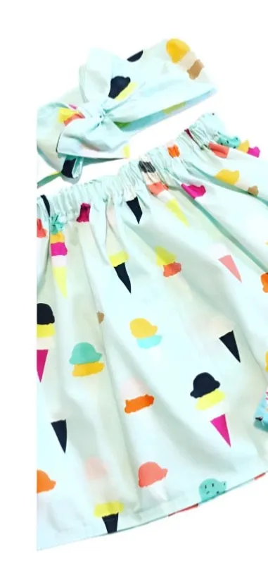 Blue Donut Girls Skirt