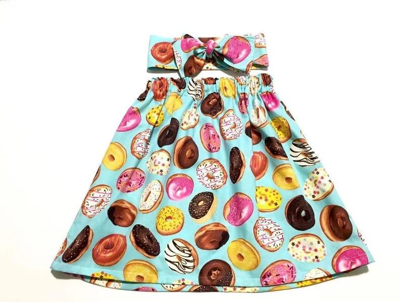 Blue Donut Girls Skirt