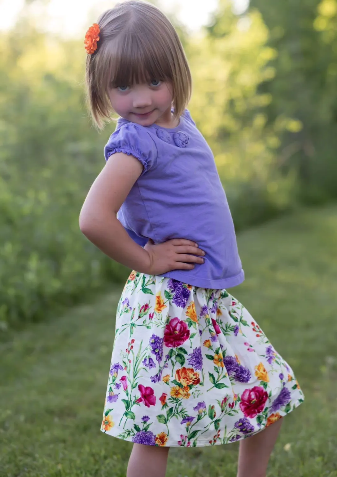 Blue Donut Girls Skirt