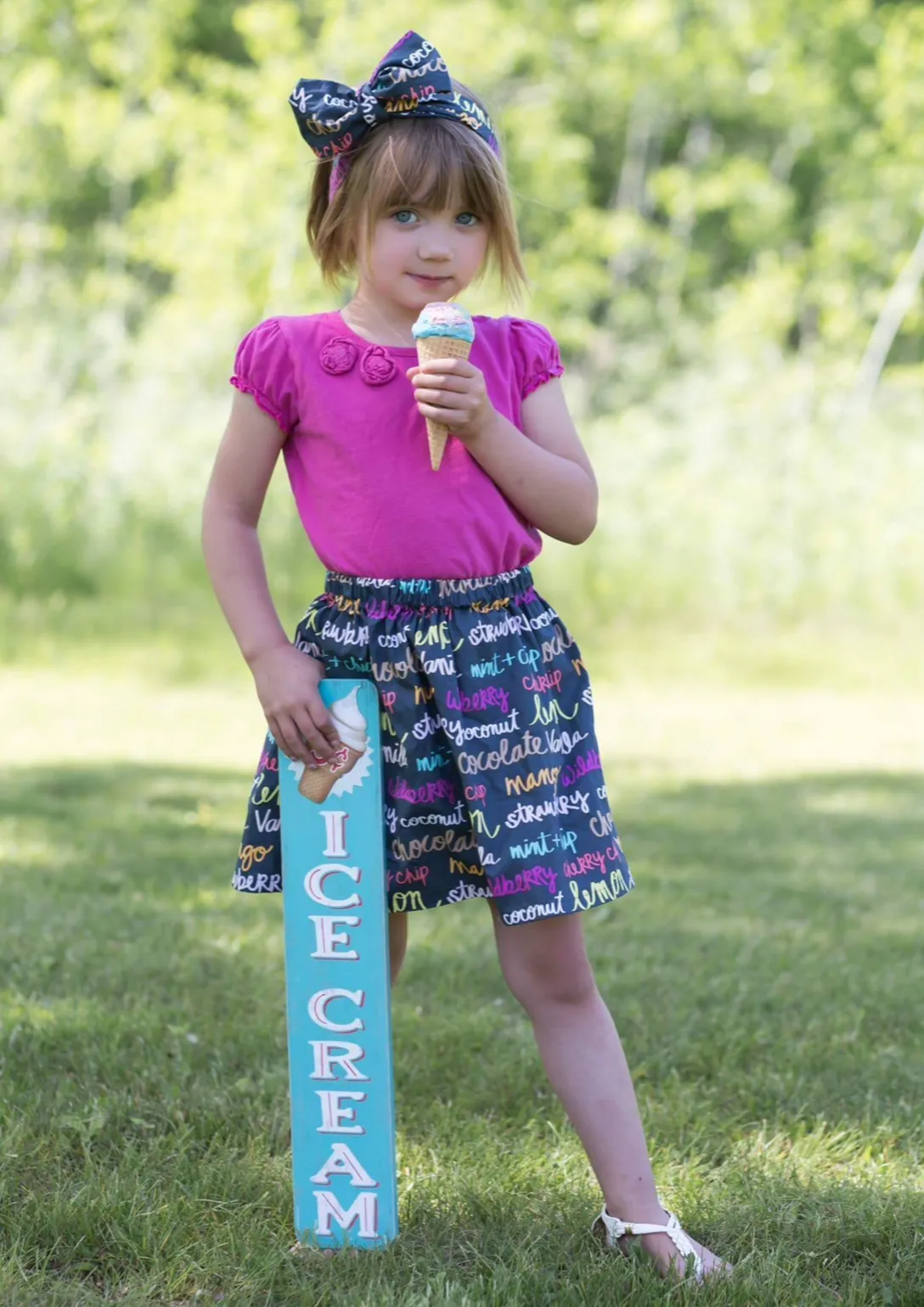 Blue Donut Girls Skirt