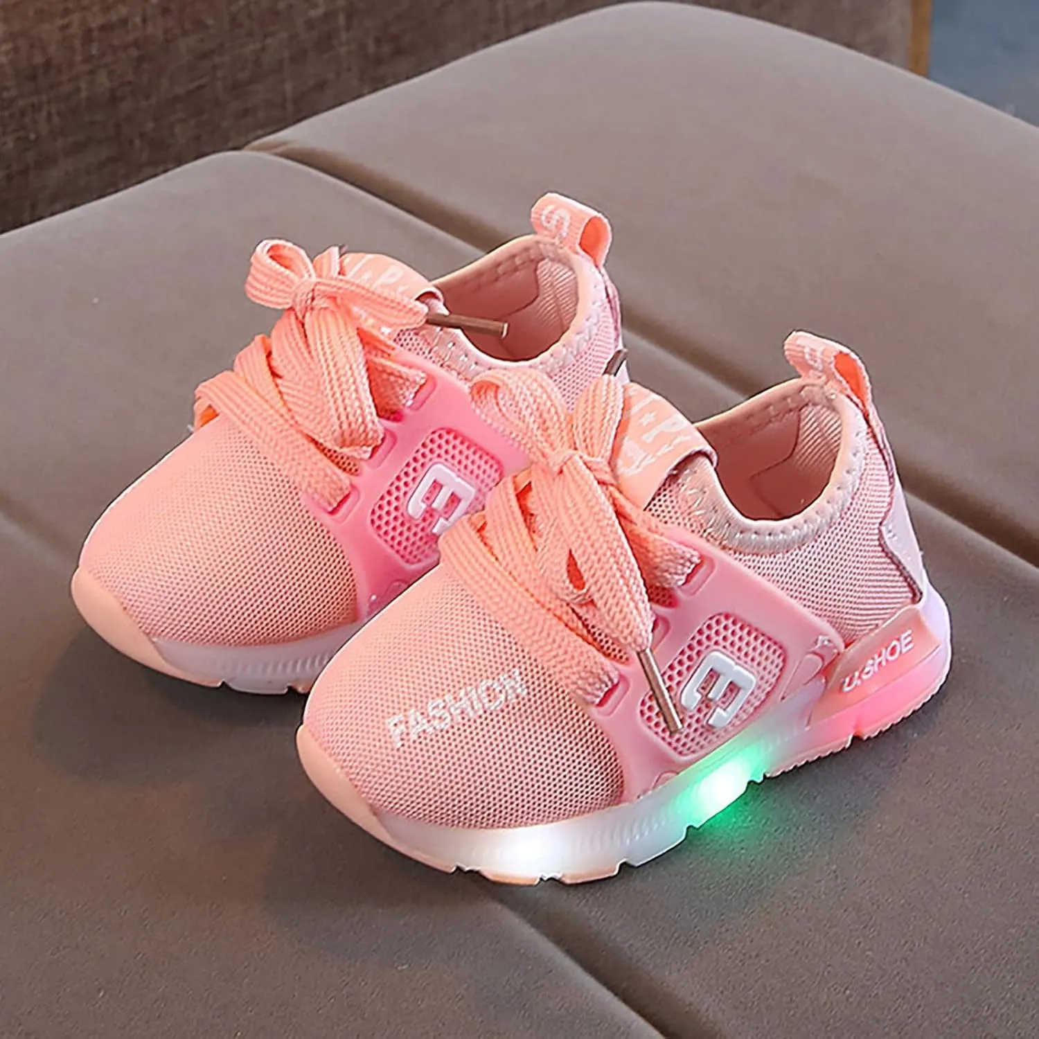 Boys Girls Light Up Shoes Kids Anti Slip Breathable Flashing Sneakers Luminous Athletic Running Walking Shoes