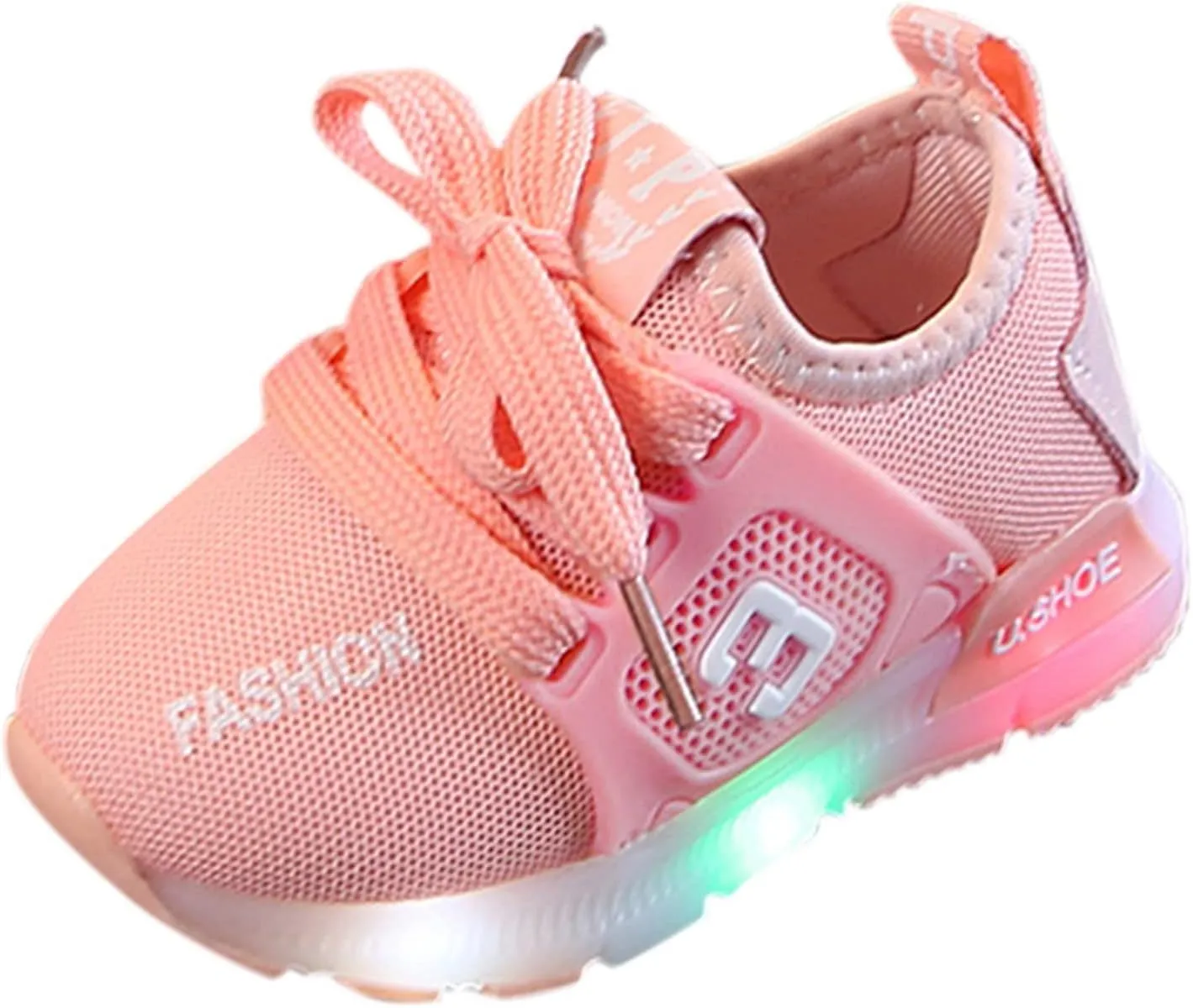Boys Girls Light Up Shoes Kids Anti Slip Breathable Flashing Sneakers Luminous Athletic Running Walking Shoes