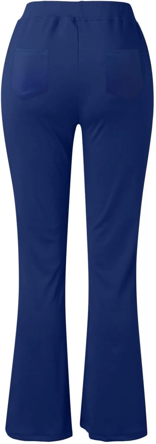 Business Casual Pants for Women, 4 Way Stretch Bootleg Yoga Pants Workout Slacks, High Waisted Business Work Pants