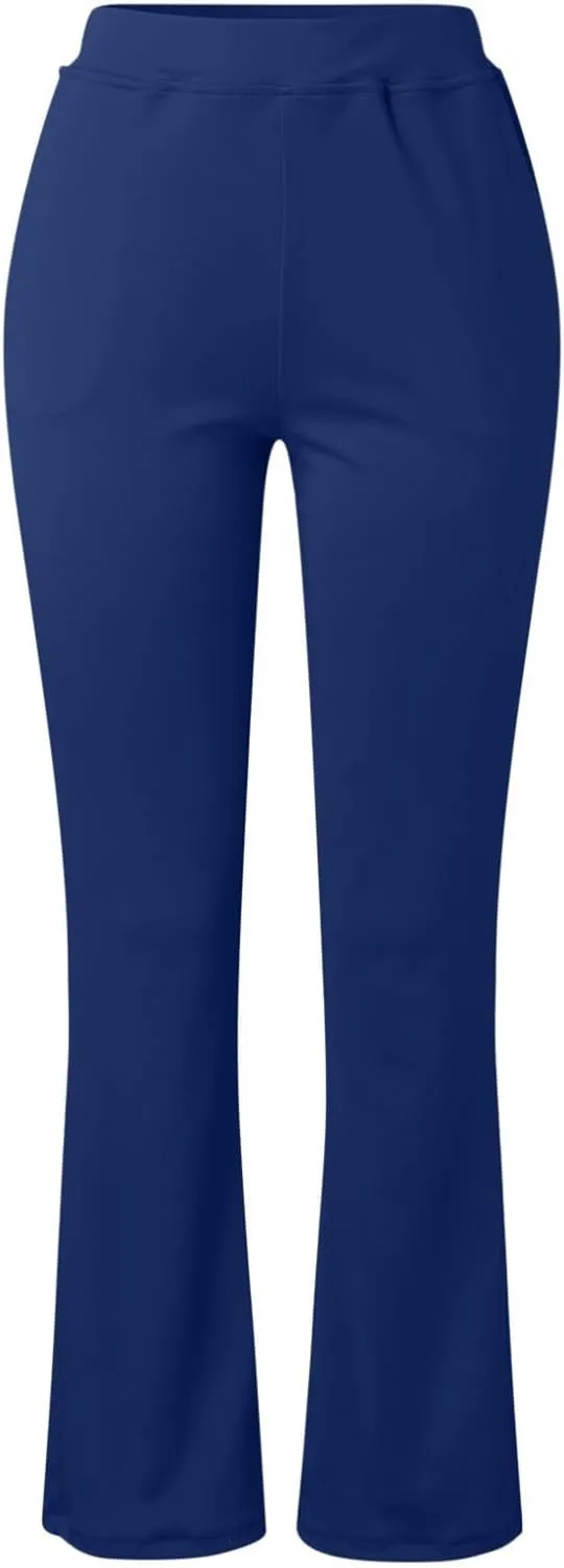 Business Casual Pants for Women, 4 Way Stretch Bootleg Yoga Pants Workout Slacks, High Waisted Business Work Pants