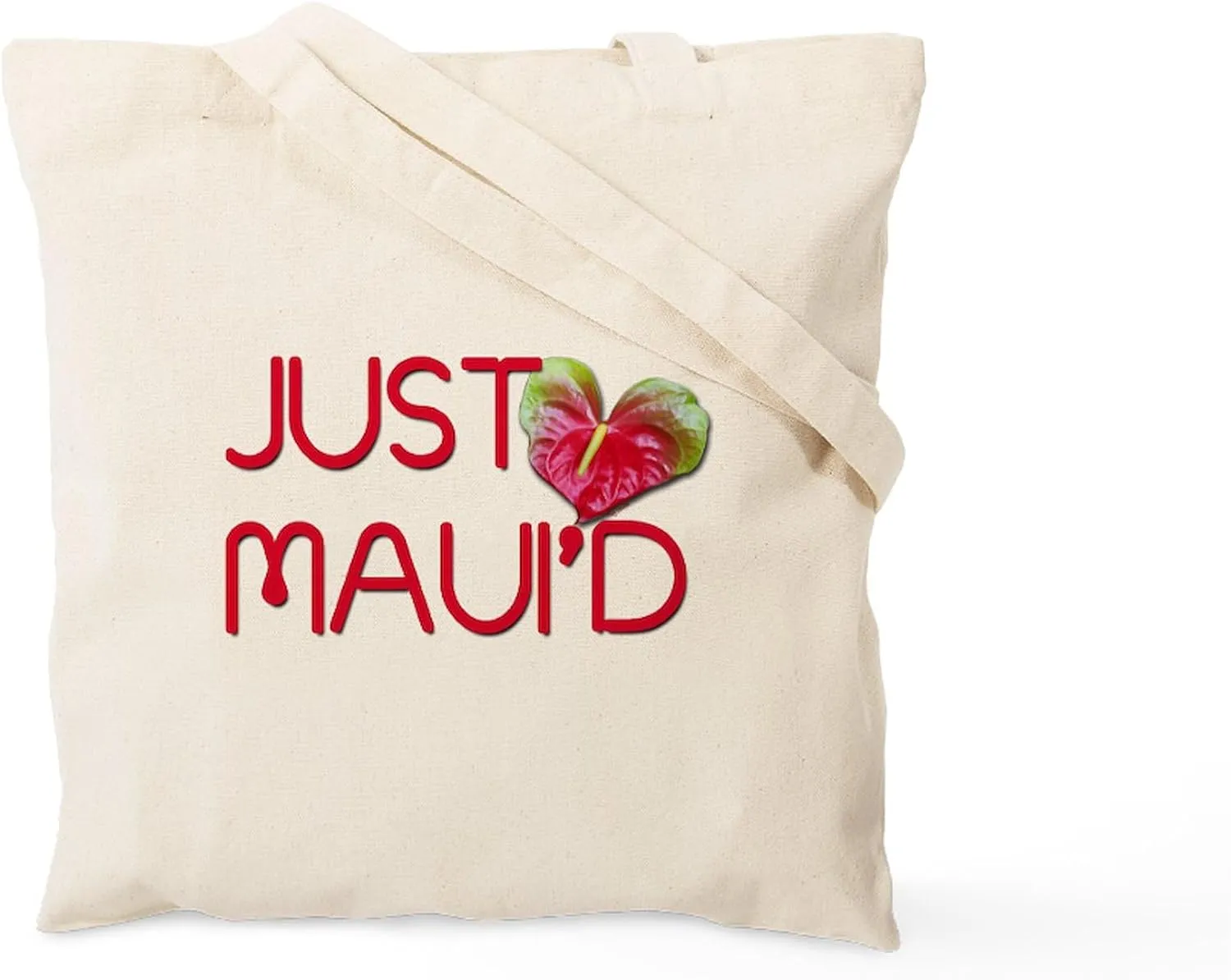 CafePress Just Maui'd Tote Bag Reusable Natural Beige Canvas Shopping Bag