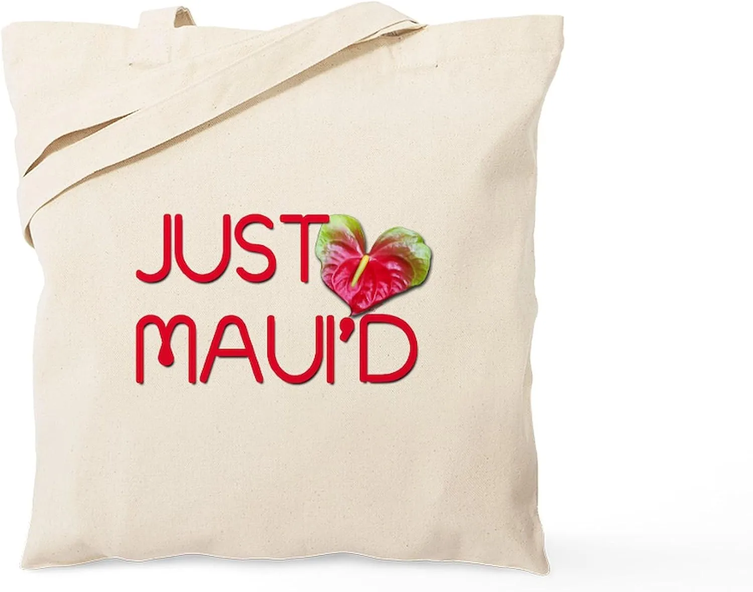 CafePress Just Maui'd Tote Bag Reusable Natural Beige Canvas Shopping Bag