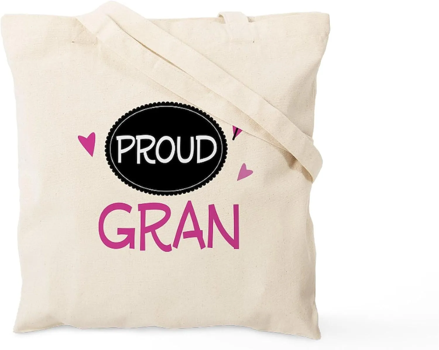 CafePress Proud Gran Tote Bag Reusable Natural Beige Canvas Shopping Bag
