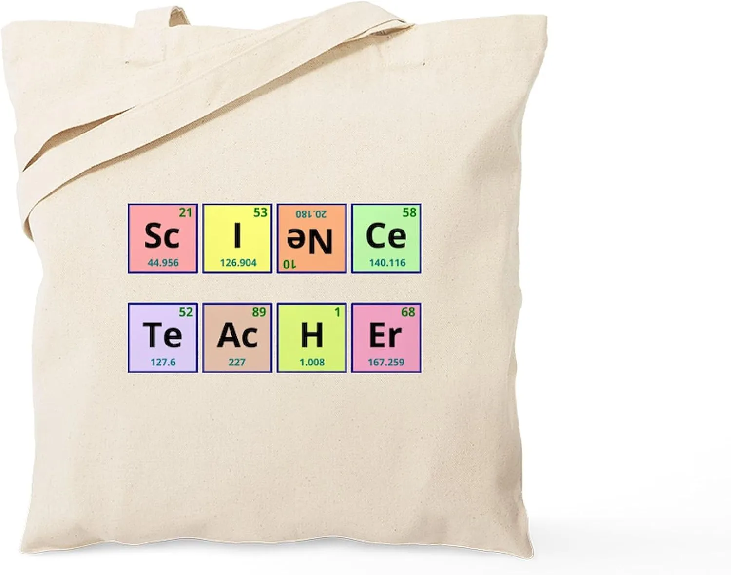 CafePress Science Teacher Tote Bag Natural Canvas Tote Bag, Reusable Shopping Bag