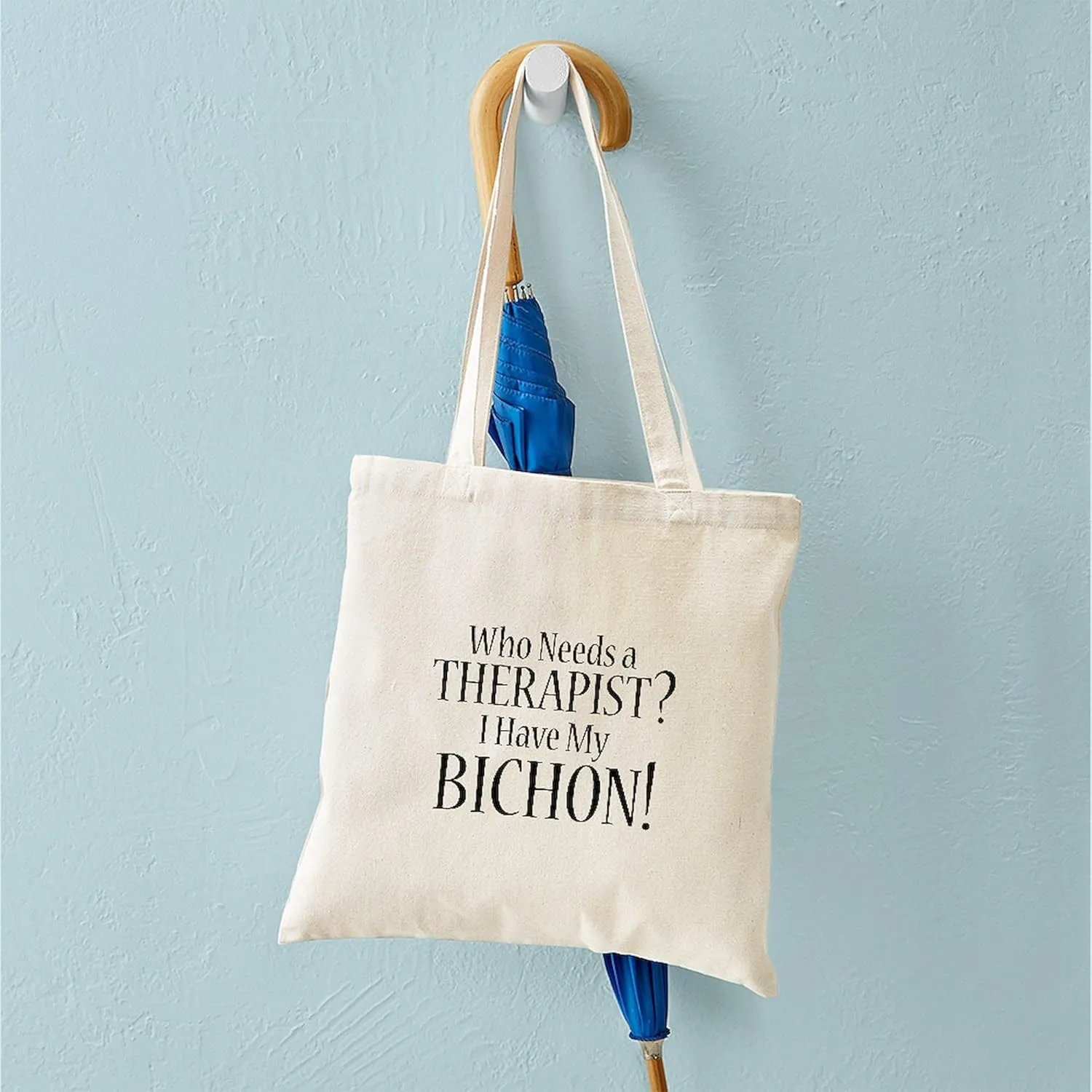 CafePress THERAPIST Bichon Tote Bag Reusable Natural Beige Canvas Shopping Bag