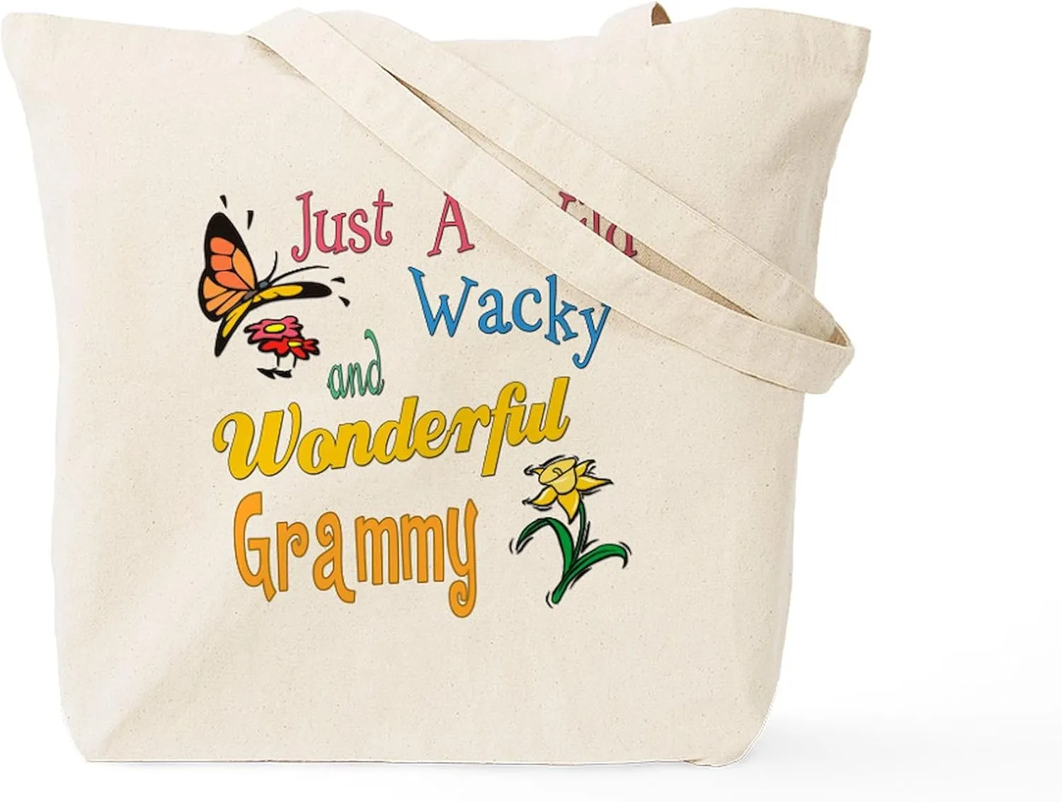 CafePress Wild Wacky Grammy Tote Bag Reusable Natural Beige Canvas Shopping Bag