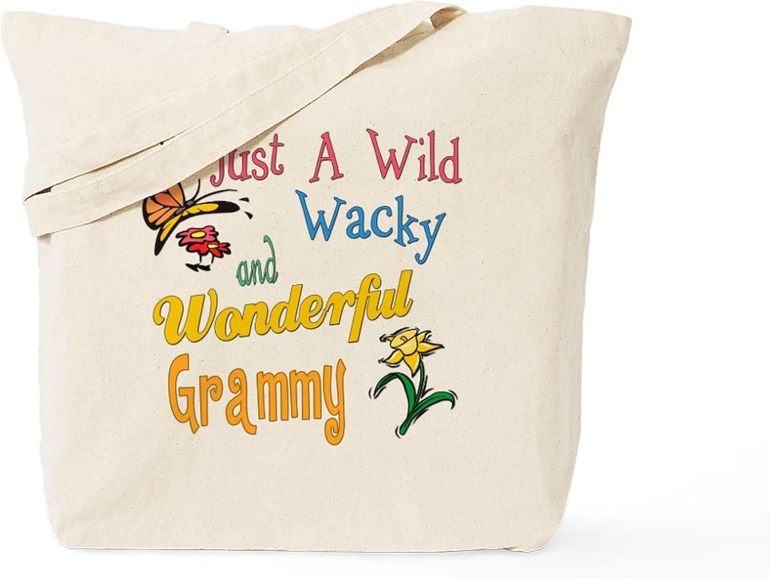 CafePress Wild Wacky Grammy Tote Bag Reusable Natural Beige Canvas Shopping Bag