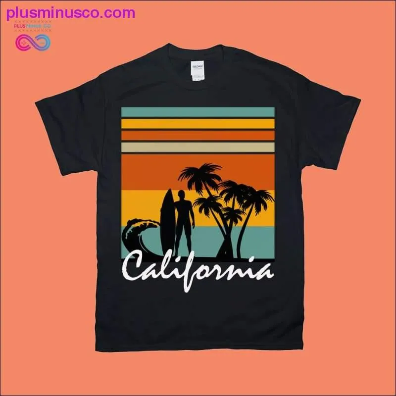 California | Retro Sunset T-Shirts