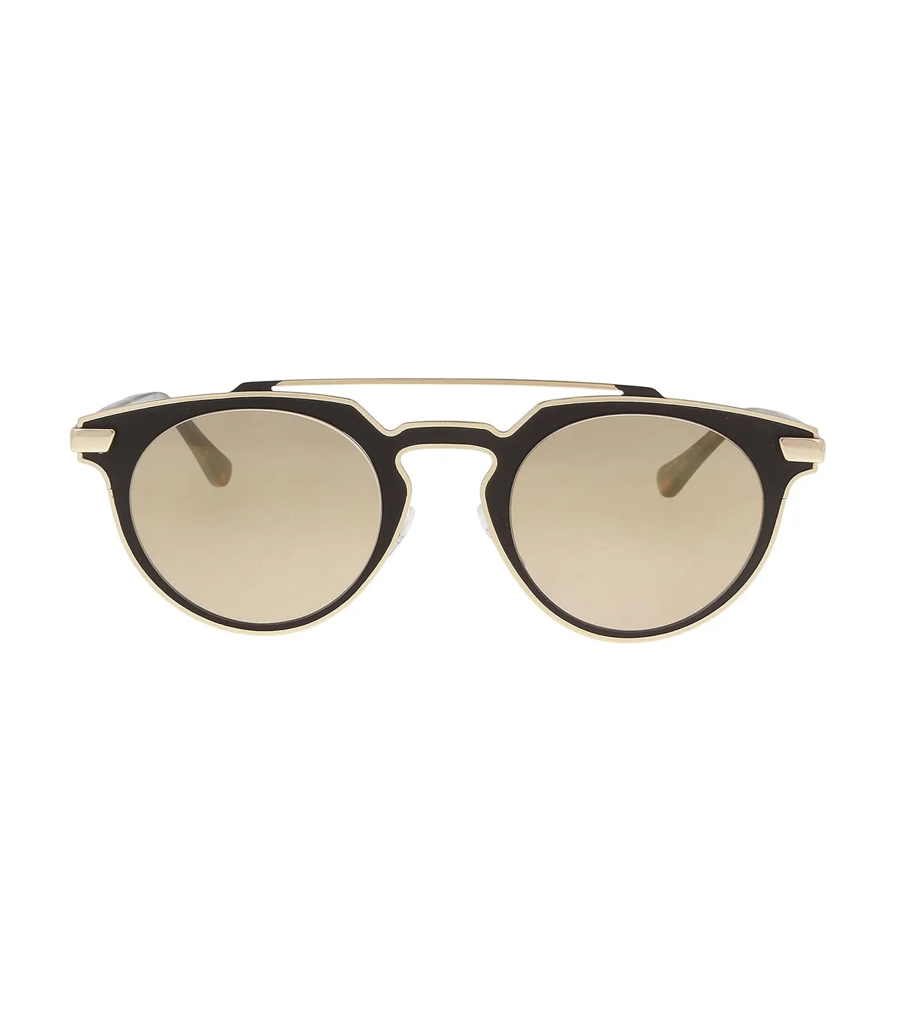 Calvin Klein Women's Gold Oval Sunglasses