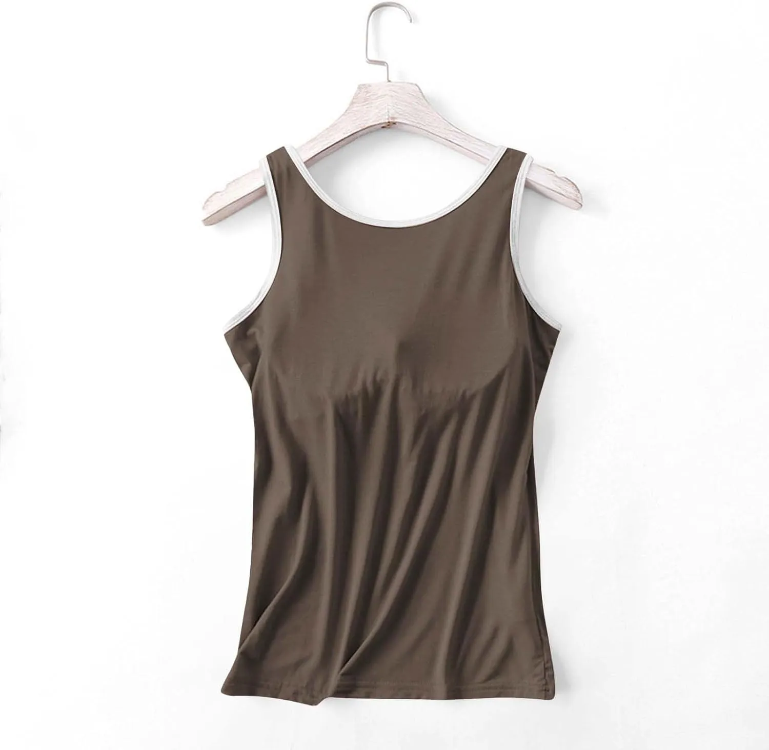 Camisole Tops for Women, Tank Top with Built in Bra for Women Plus Size Summer Workout Gym Yoga Casual Cami Shirts