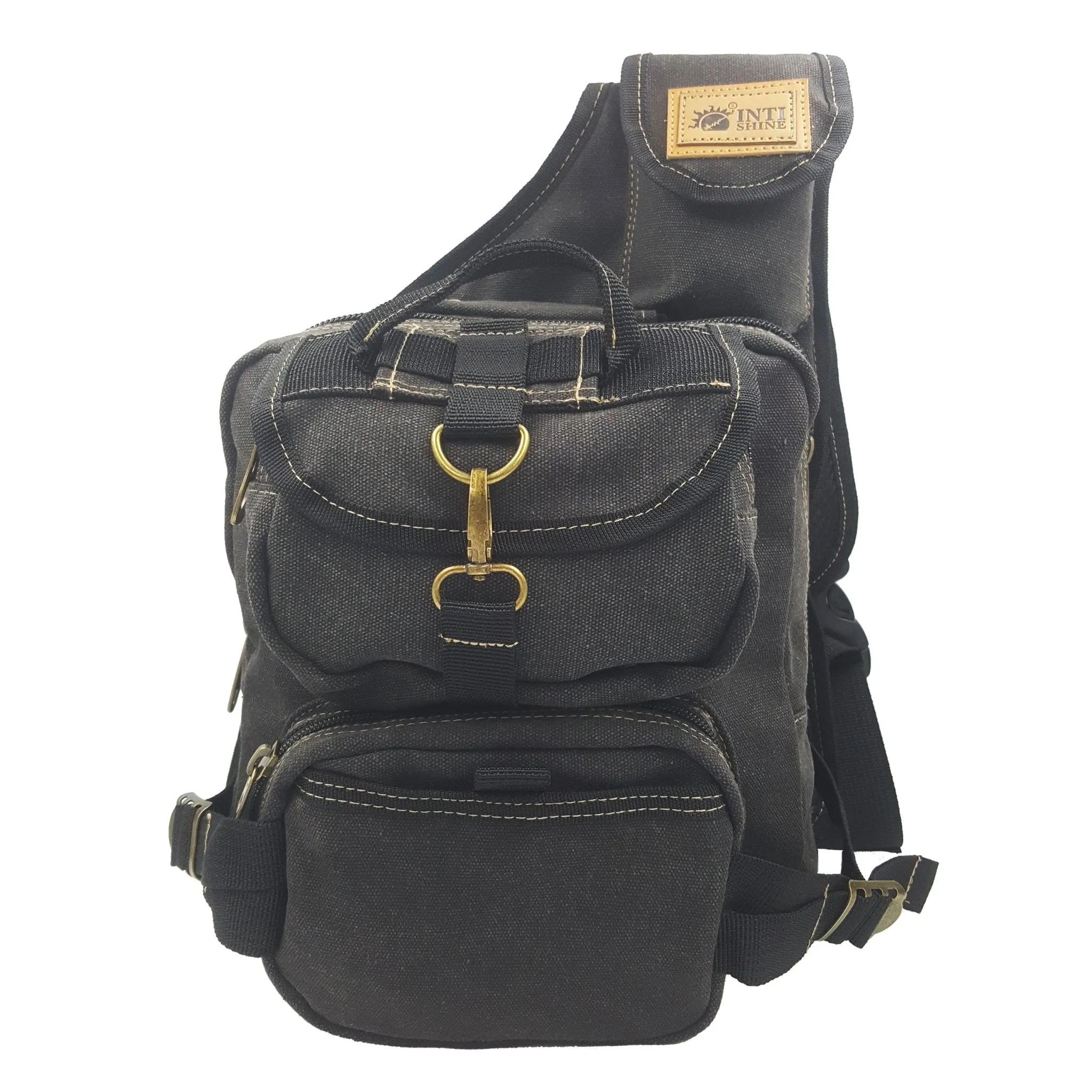 Canvas Sling Backpack - Black