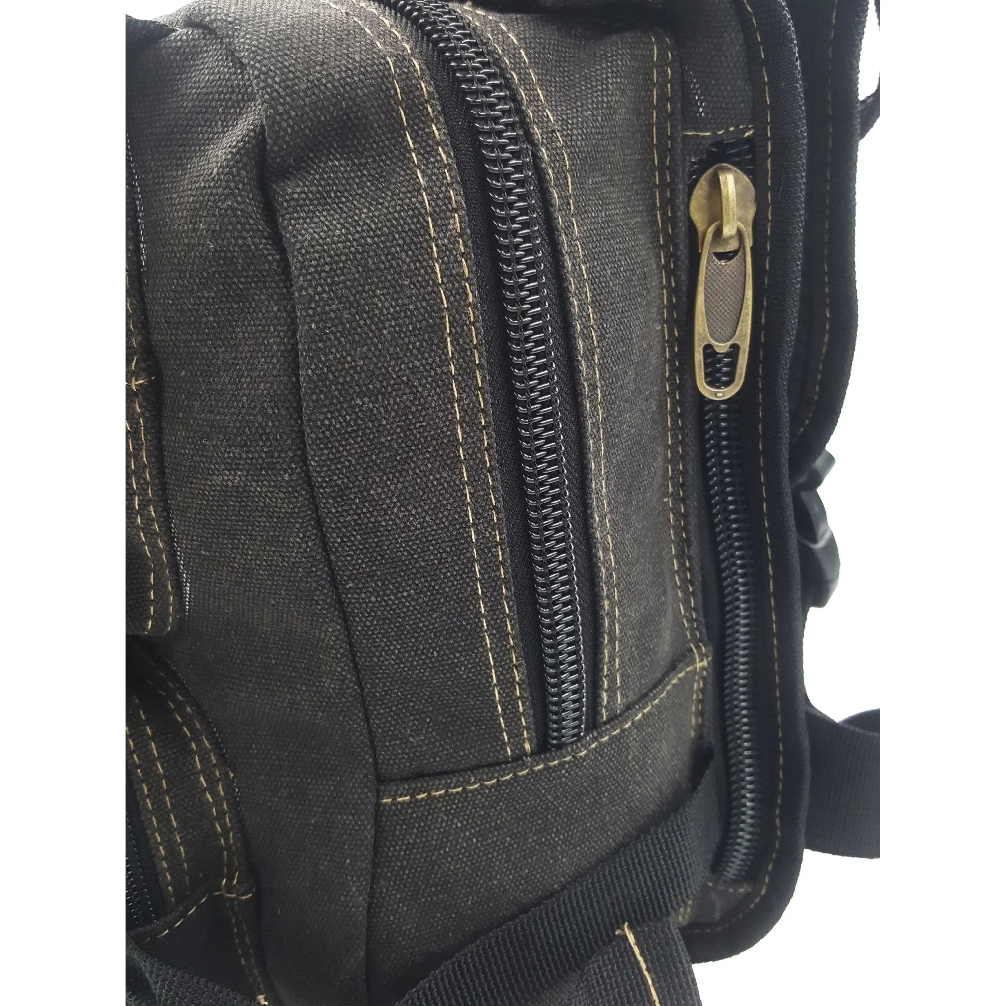 Canvas Sling Backpack - Black