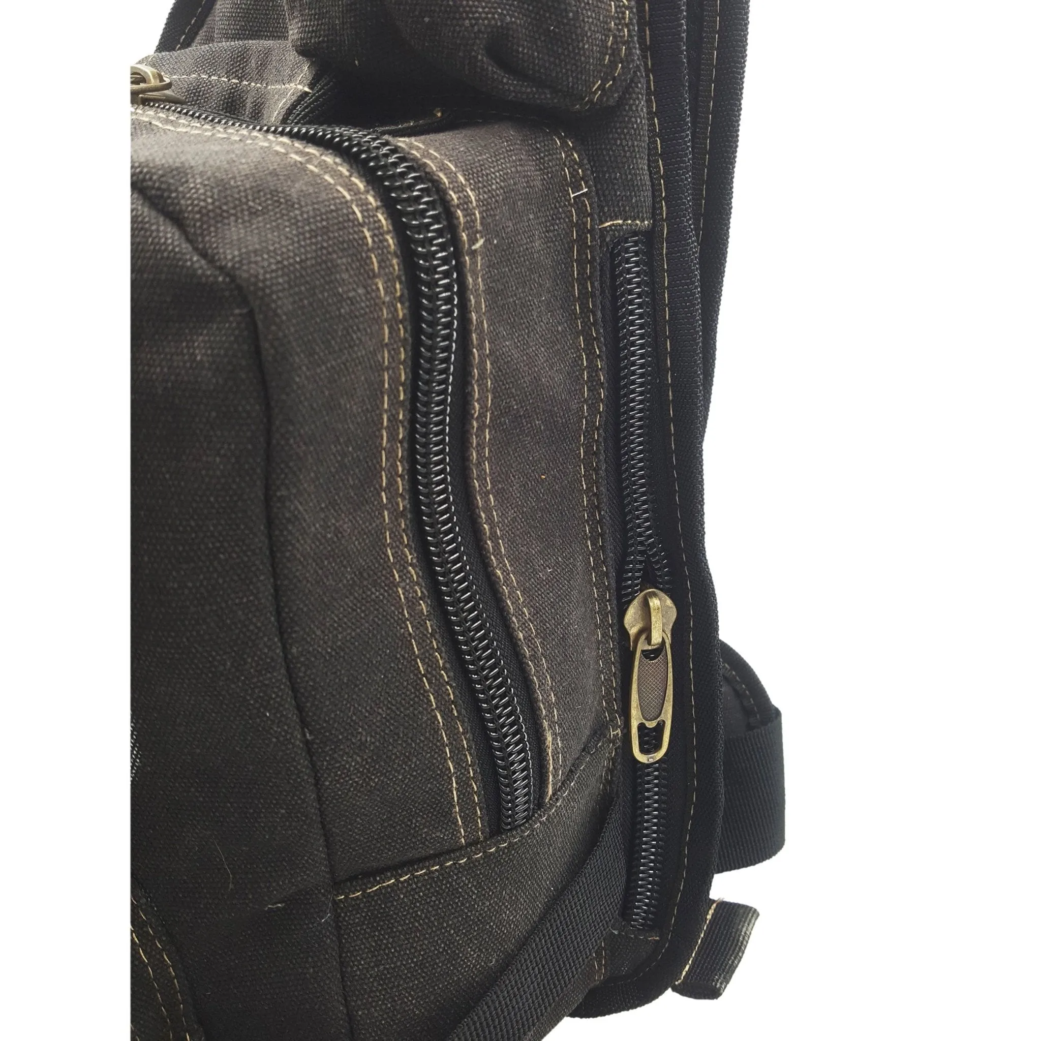 Canvas Sling Backpack - Black