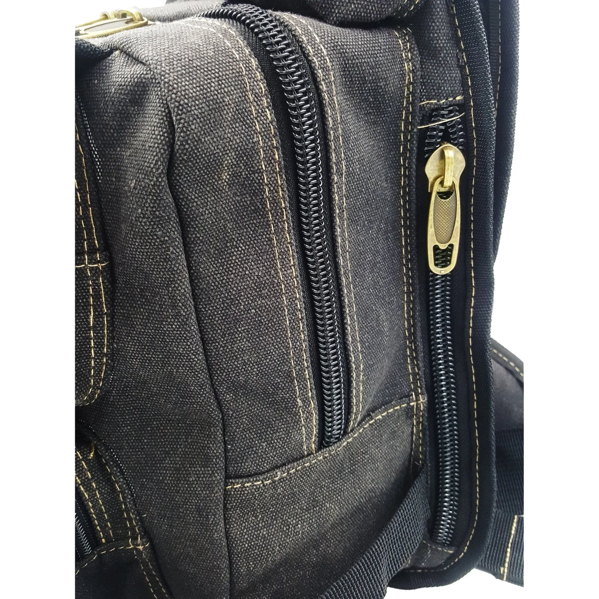 Canvas Sling Backpack - Black