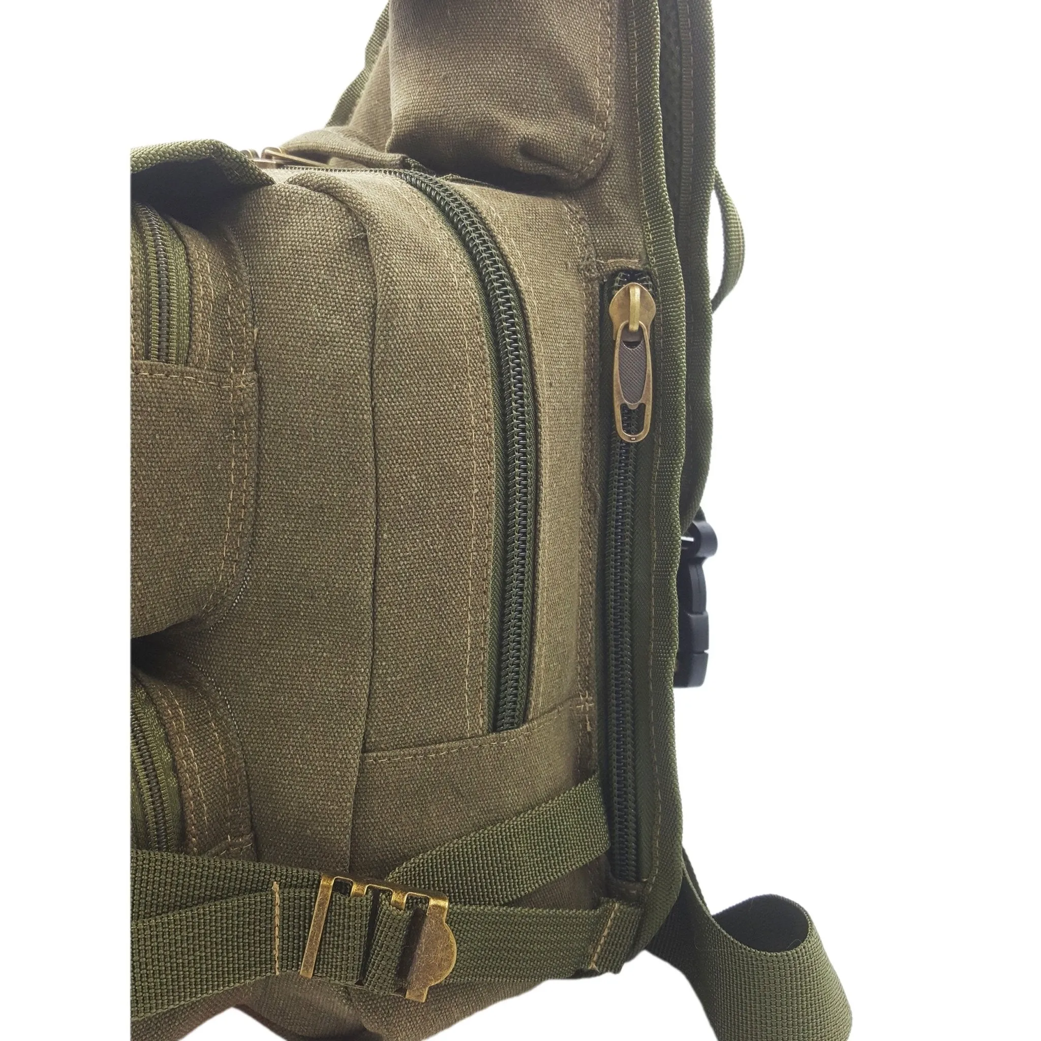 Canvas Sling Backpack - Green