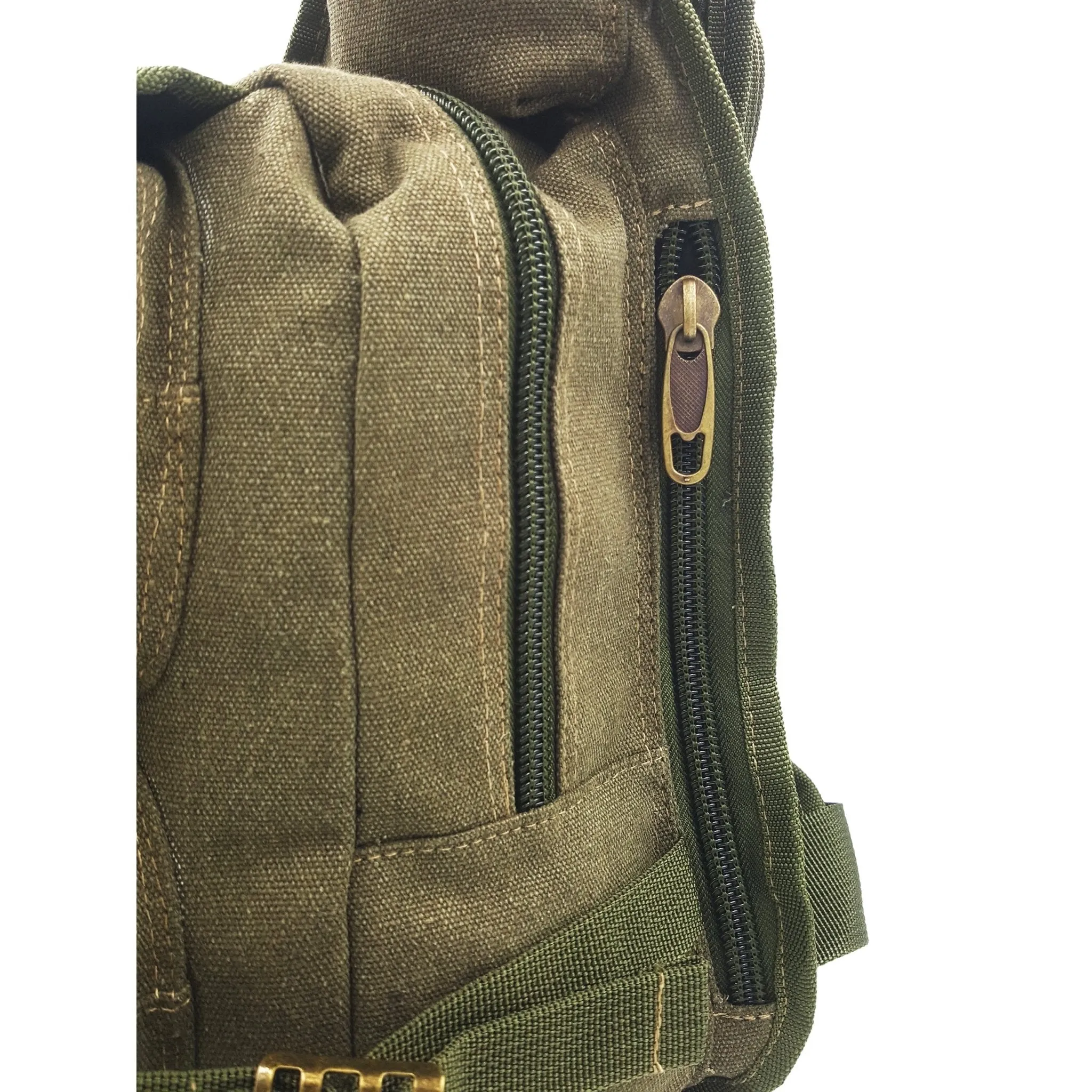 Canvas Sling Backpack - Green