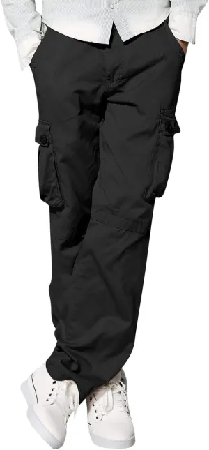 Cargo Pants for Men Big and Tall Relaxed Fit Open Bottom Straight Sweatpants Casual Jogging Athletic Hiking Pants Streetwear