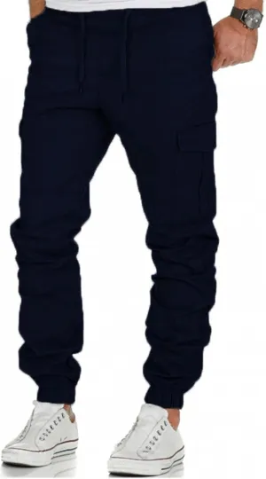 Cargo Pants for Men,Casual Joggers Tapered Pants Cotton Slim Fit Work Pants for Men Chino Pants with Pockets