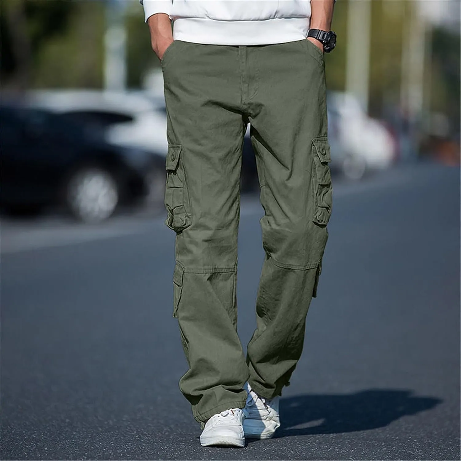 Cargo Work Pants for Men Mens Docker Dress Pants Cargo Pants for Men Pack Straight Pants for Men Destination Cargo