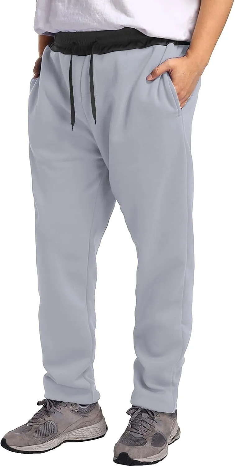 Casual Pants for Men Relaxed Fit Drawstring Stretch Waist Trouser Plus Size Workout Jogging Athletic Joggers Baggy Sweatpants