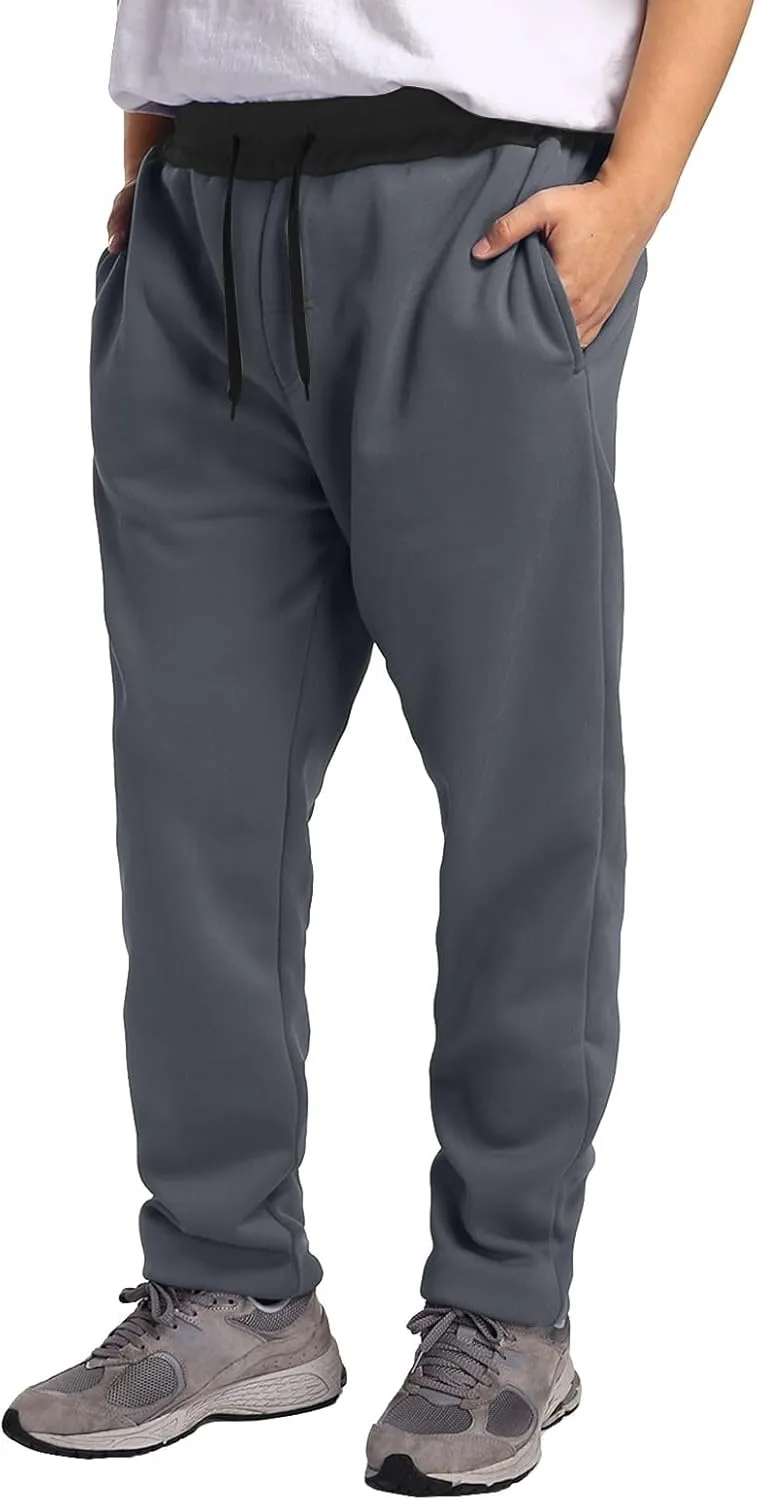 Casual Pants for Men Relaxed Fit Drawstring Stretch Waist Trouser Plus Size Workout Jogging Athletic Joggers Baggy Sweatpants