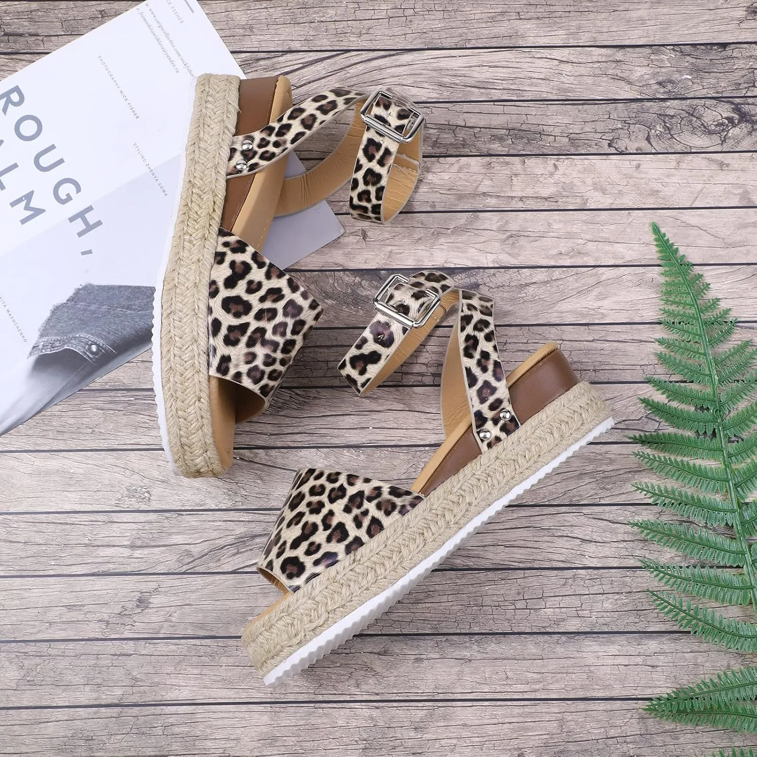 Casual Sandals Women Flat Espadrille Sandals for Women Orthopedic Open Toe Shoes Slip On Casual Sandals