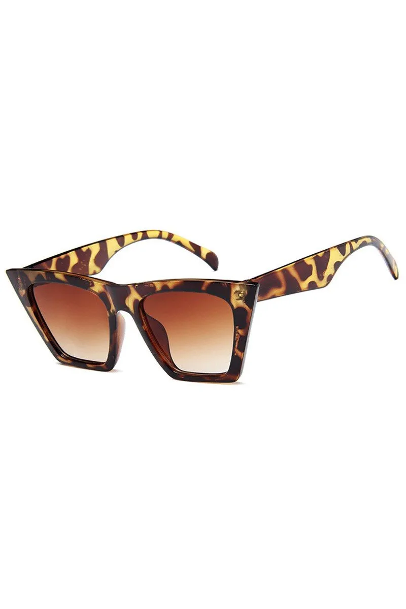 CAT EYE FASHION SQUARE SUNGLASSES