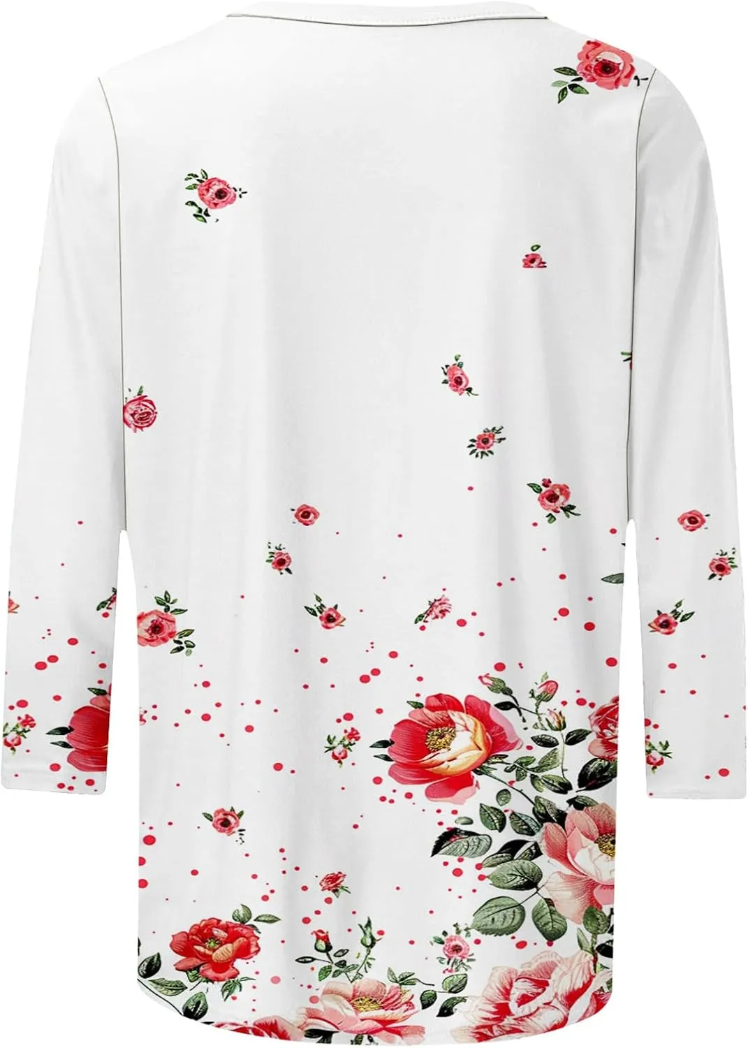 Ceboyel Womens 3/4 Sleeve Summer Shirts 2024 Trendy Elbow Length Tops Floral Boho Blouses T Shirts Dressy Causal Clothes