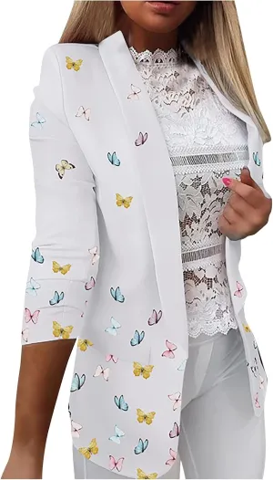 ChicCrate Blazer Jackets for Women Casual Long Sleeve Elegant Work Office Jacket Open Front Cardigan Outwear