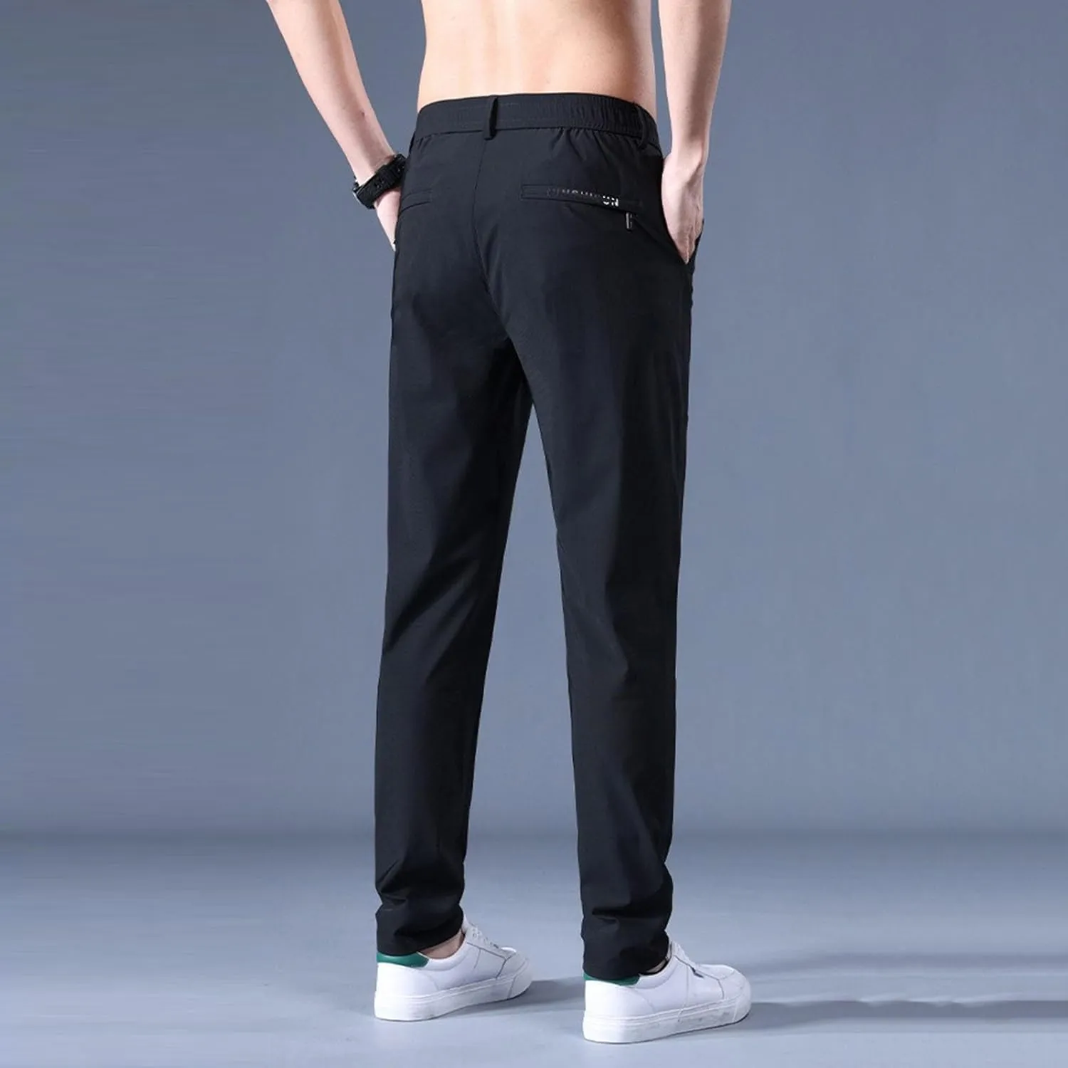 Chino Pants for MenMens Sweatpants with Pockets Elastic Waist Lightweight Loose Fit Joggers Drawstring Casual Atheltic Pants