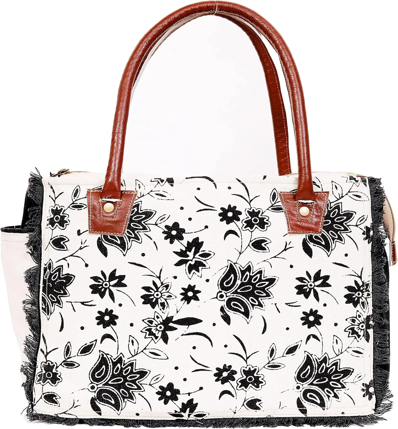 CLA Bags Sel De Mer Upcycled Canvas & Cowhide Tote