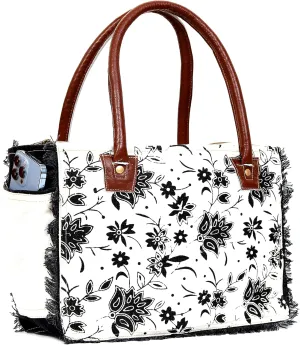 CLA Bags Sel De Mer Upcycled Canvas & Cowhide Tote