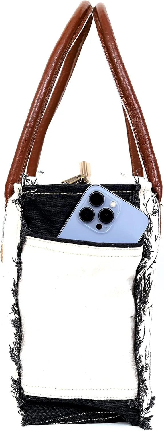 CLA Bags Sel De Mer Upcycled Canvas & Cowhide Tote