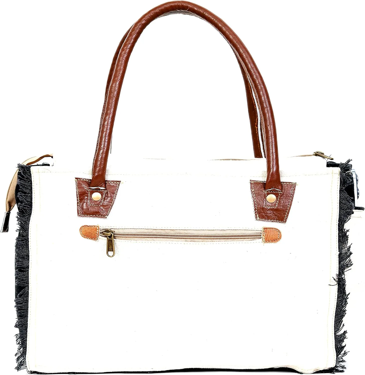 CLA Bags Sel De Mer Upcycled Canvas & Cowhide Tote