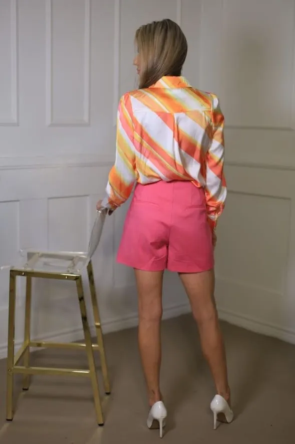 CLASSIC MOMENTS HIGH WAIST SHORTS - ROSE OR BLUE