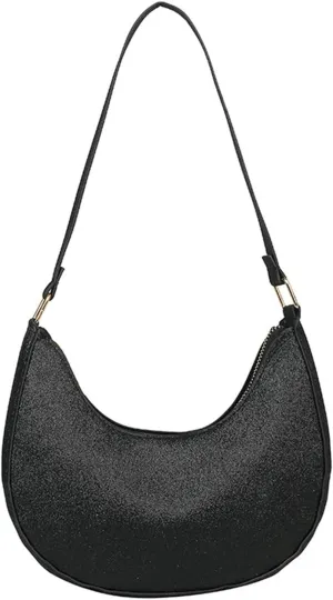 Clutch Purses for Women Casual Leather Shoulder Underarm Bag for Women Solid Color Evening Clutch with Glitter Sequin Accents