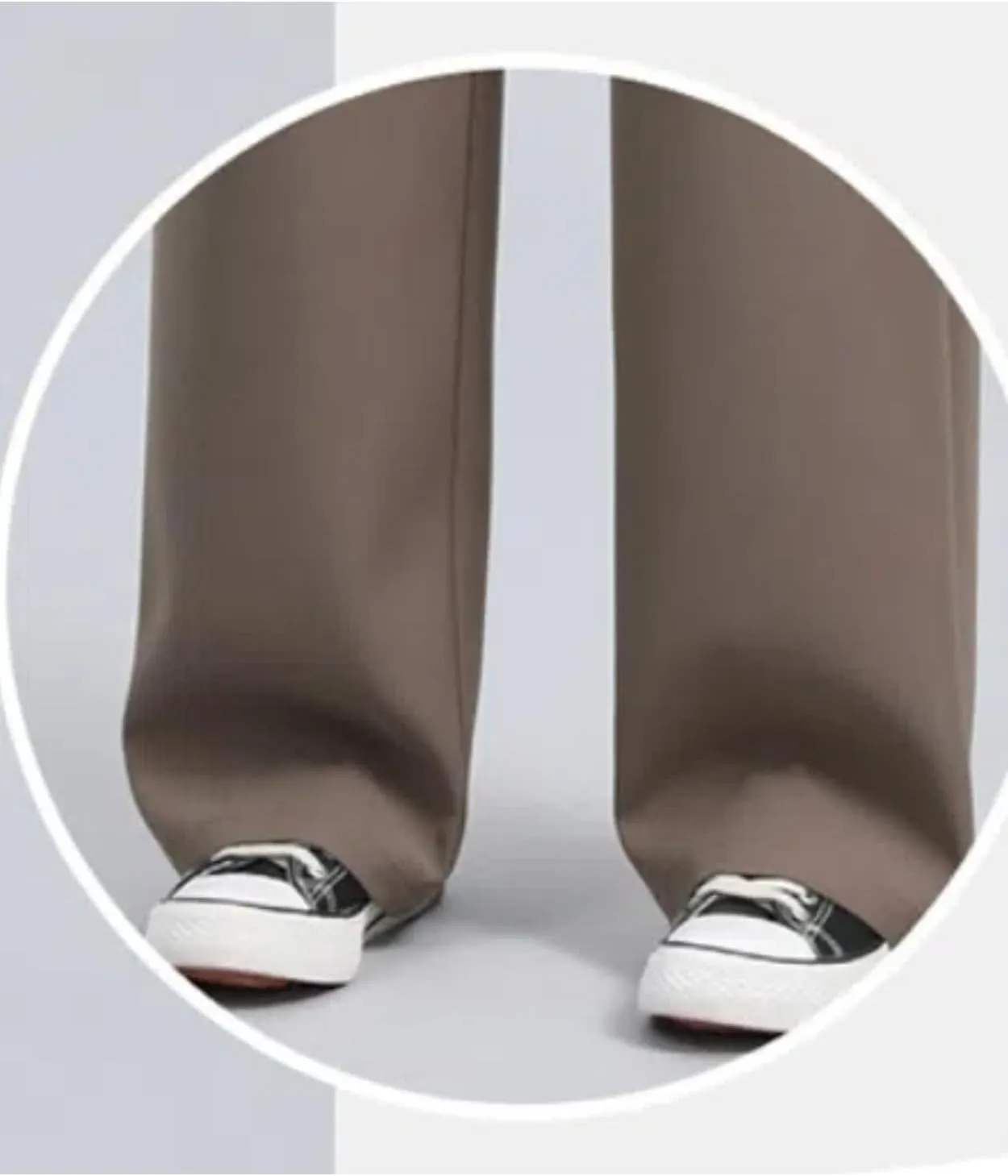 Cocoinsity Women Suit Pants Casual High Waist Solid Button Down Loose Straight Trousers