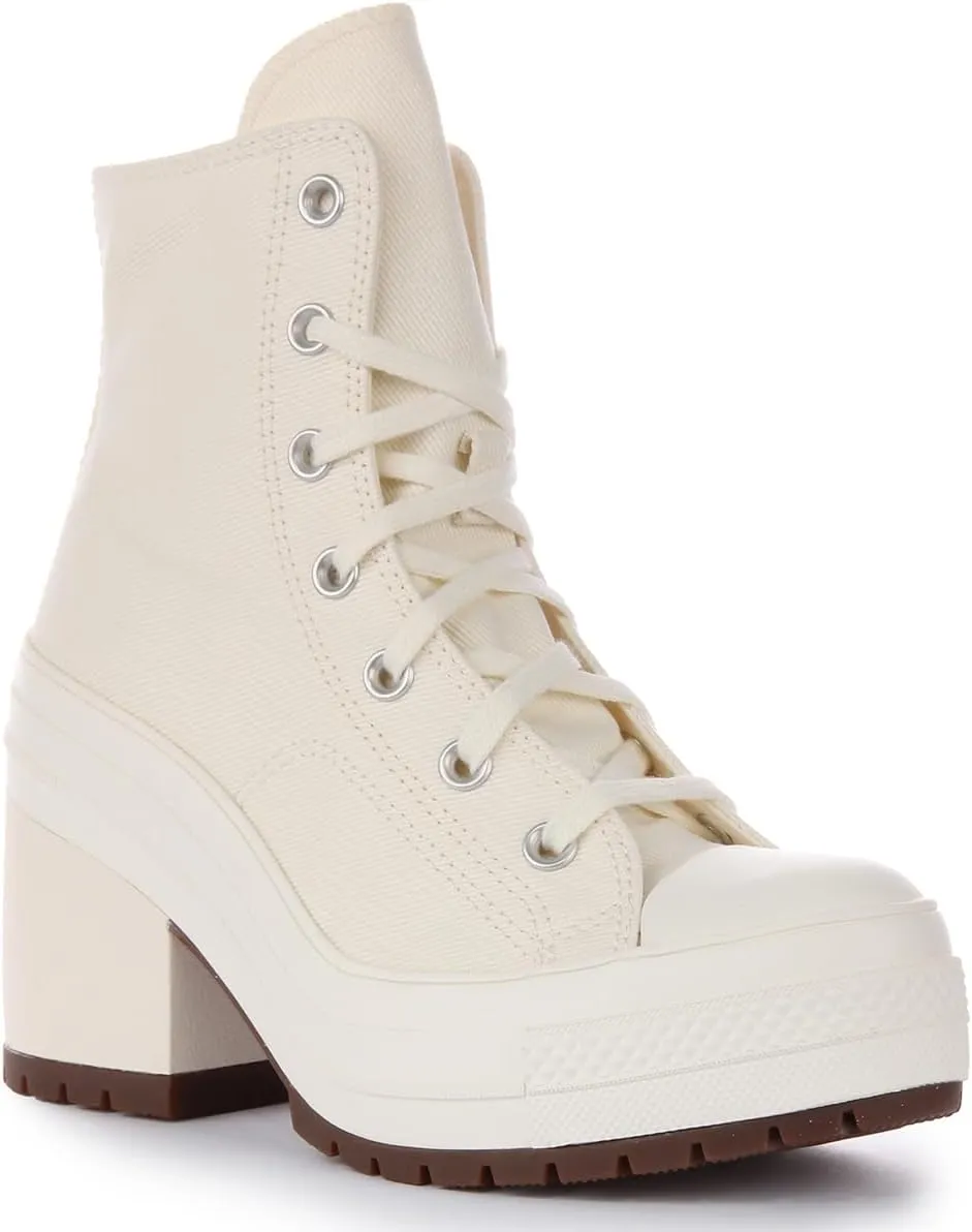 Converse A05253C Women's Chuck 70 Delux Heel Hi Boot Heeled Ankle Boots