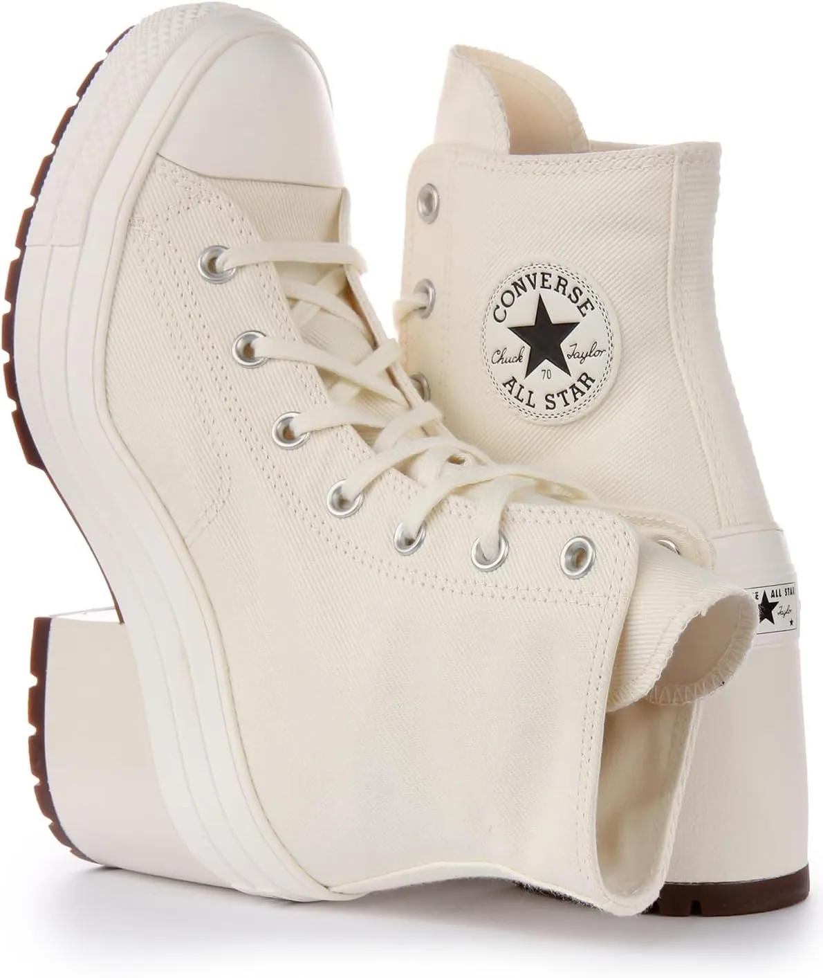 Converse A05253C Women's Chuck 70 Delux Heel Hi Boot Heeled Ankle Boots