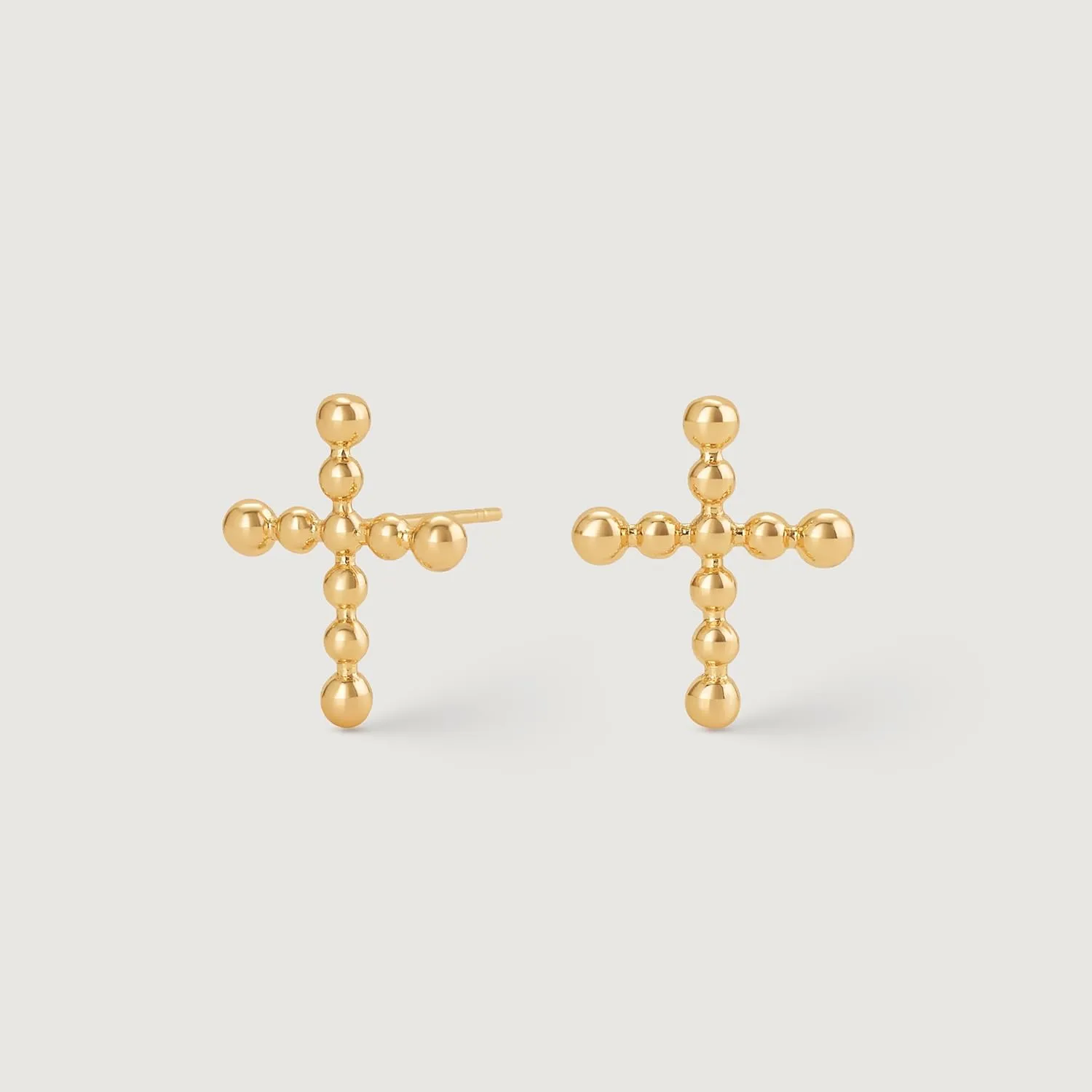 Cross Stud Earrings for Women Trendy 14K Gold Plated Sterling Silver Post Cubic Zirconia Cross Earrings Hypoallergenic Gold Jewelry Gifts