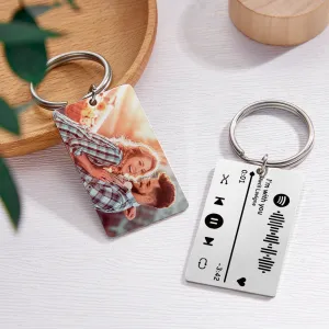 Custom Photo Keychain Colorful Keychain Custom Spotify Keychain Special Keychain
