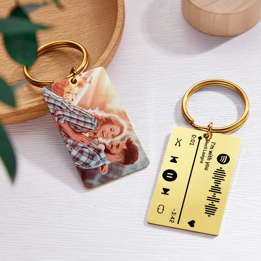 Custom Photo Keychain Colorful Keychain Custom Spotify Keychain Special Keychain