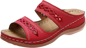 Dotmalls Orthopedic Sandals for Women Comfortable Arch Support Sandals Summer Casual BeachSandals Wedge Heel Slides