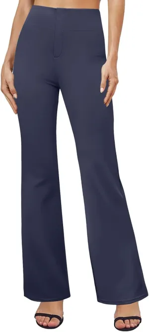 Dress Pants for Women Business Casual Work Pants High Waist Stretchy Trousers Pull On Office Slacks with Pockets