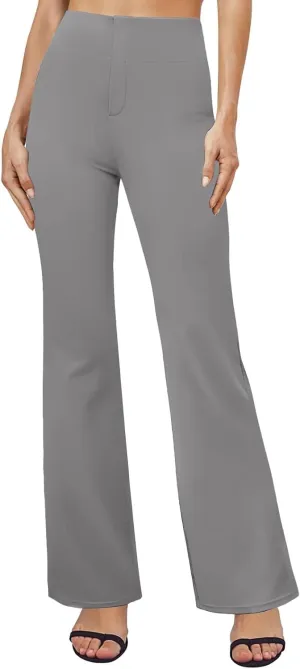 Dress Pants for Women Business Casual Work Pants High Waist Stretchy Trousers Pull On Office Slacks with Pockets